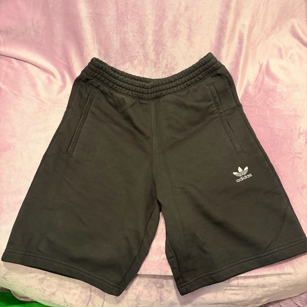 adidas Black Drawstring Casual Shorts